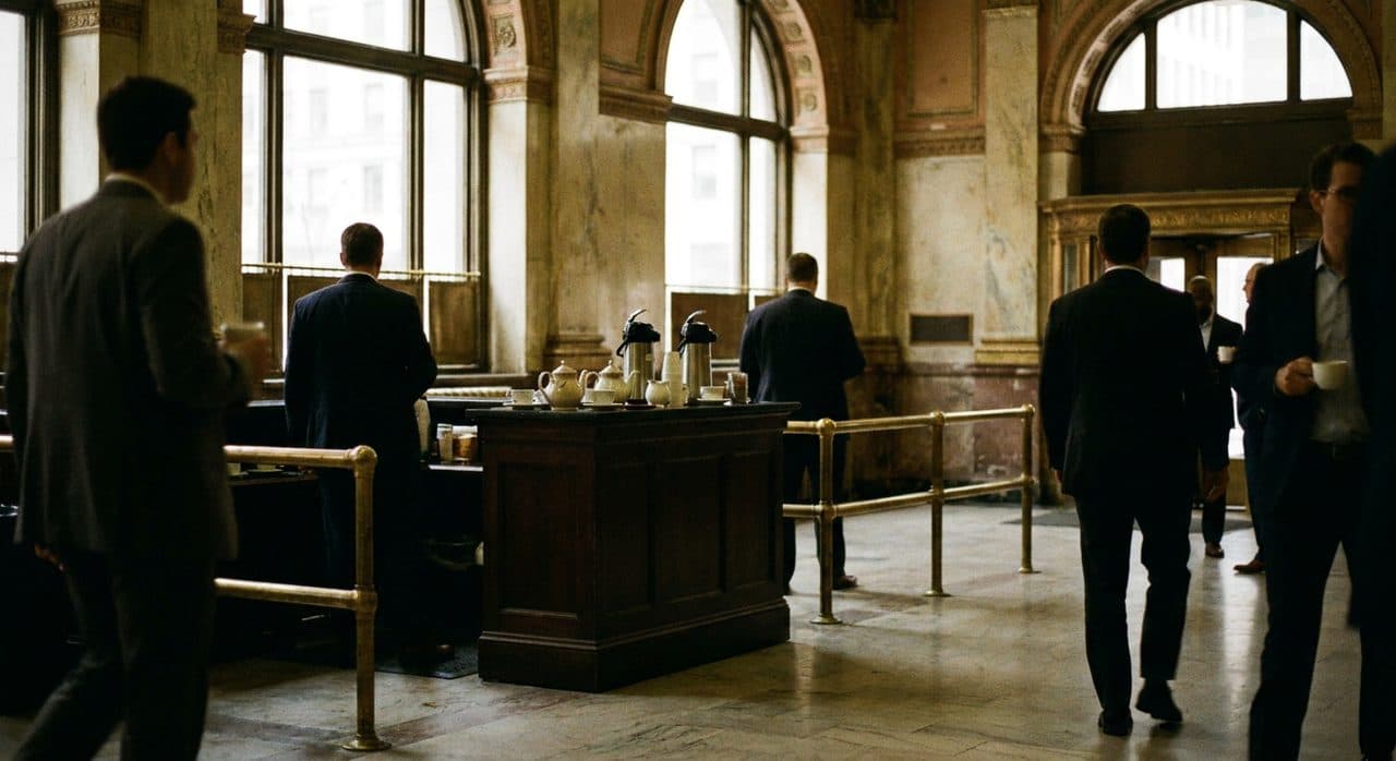 A 3PM Afternoon Tea Service in a Financial District Lobby Nobody Visits - cover image