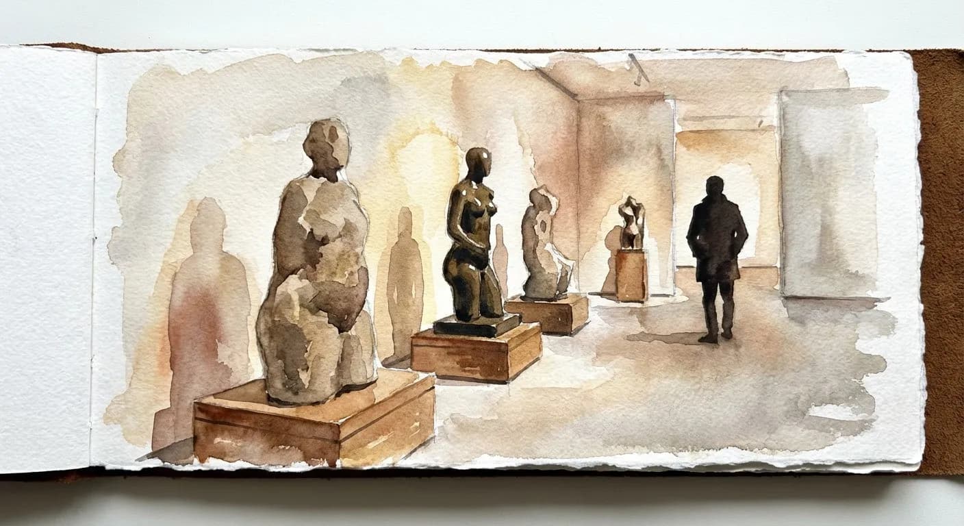 The Ng Eng Teng gallery at the NUS Museum, with a rotating selection of figurative sculptures
