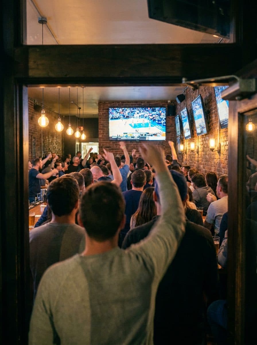 A Bed-Stuy Bar Packed for Liberty vs Sparks, the Volume Up and the Crowd on Its Feet - scene