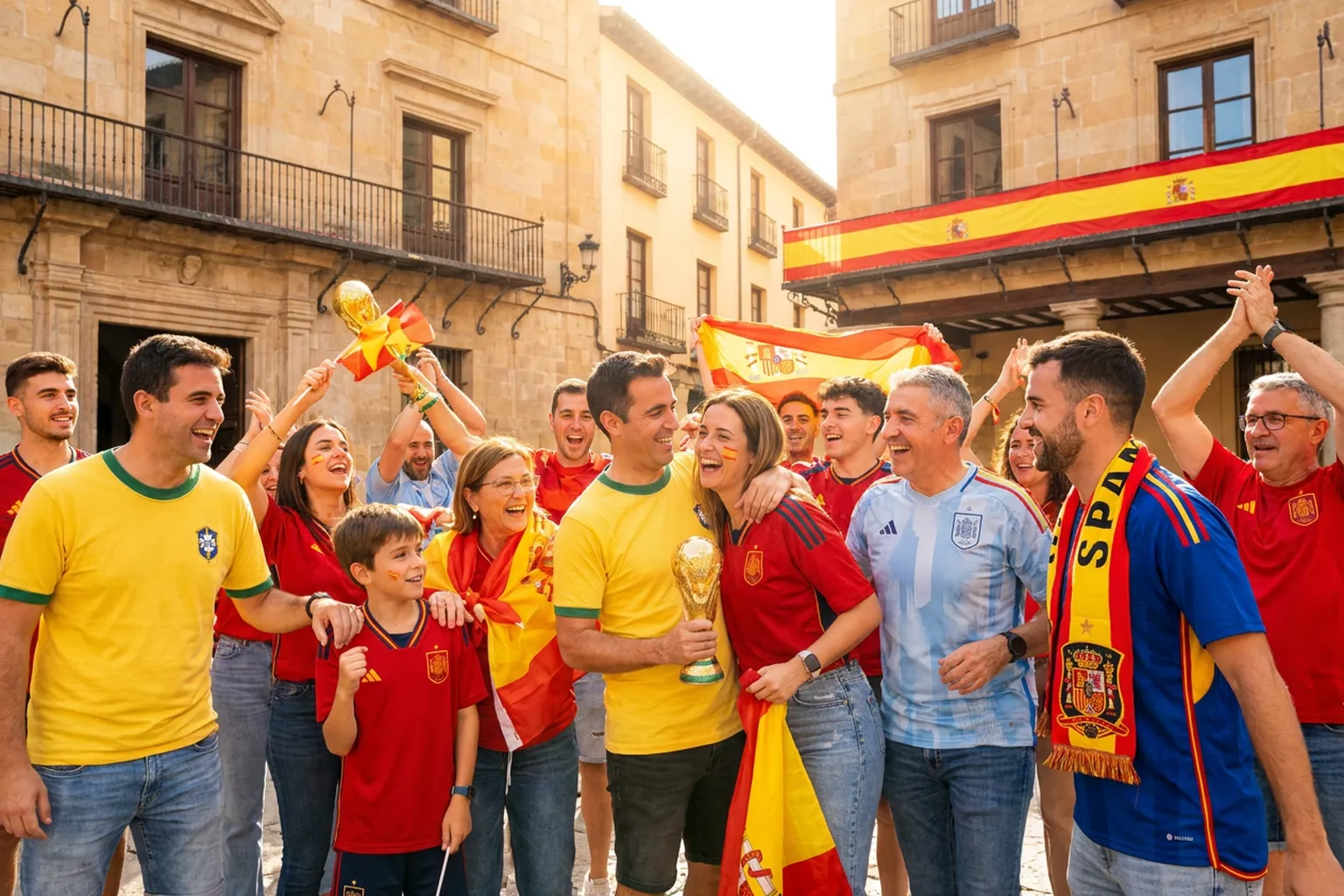 World Cup supporters navigating East Rutherford · New York City · North America during match day.