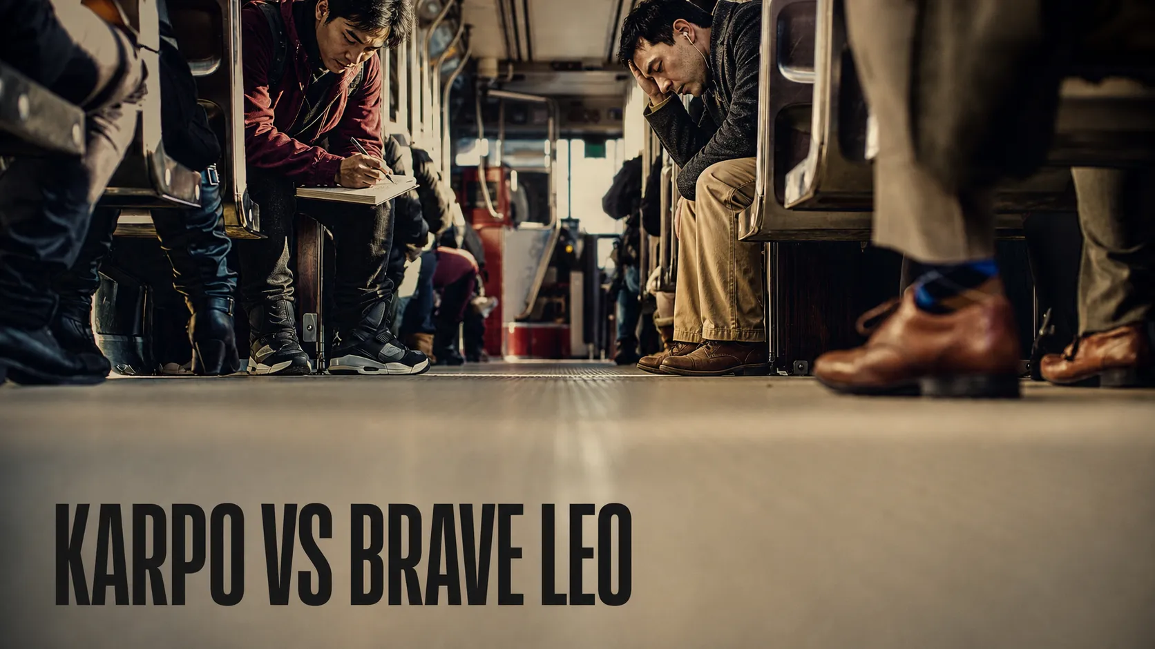 Karpo versus Brave Leo in a photorealistic editorial comparison.