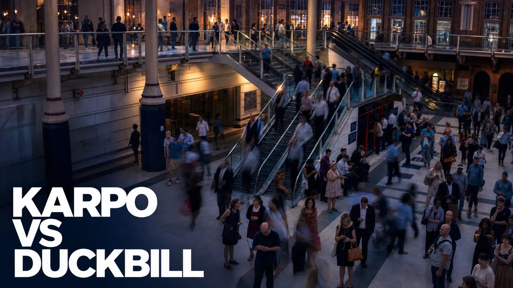 Karpo versus Duckbill in a photorealistic editorial comparison.