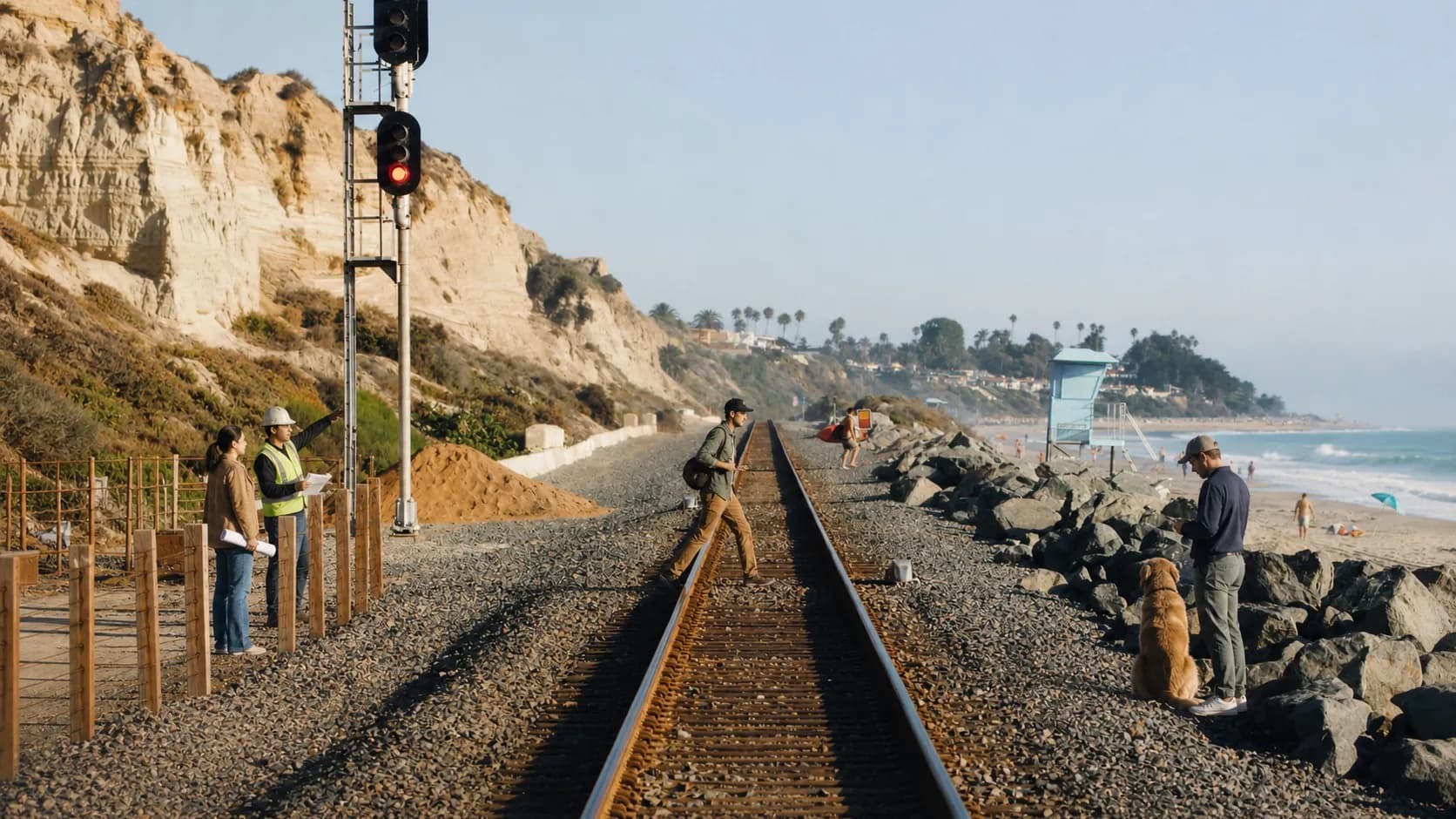 Photorealistic scene showing Karpo coordinating the wider day around Duckbill.
