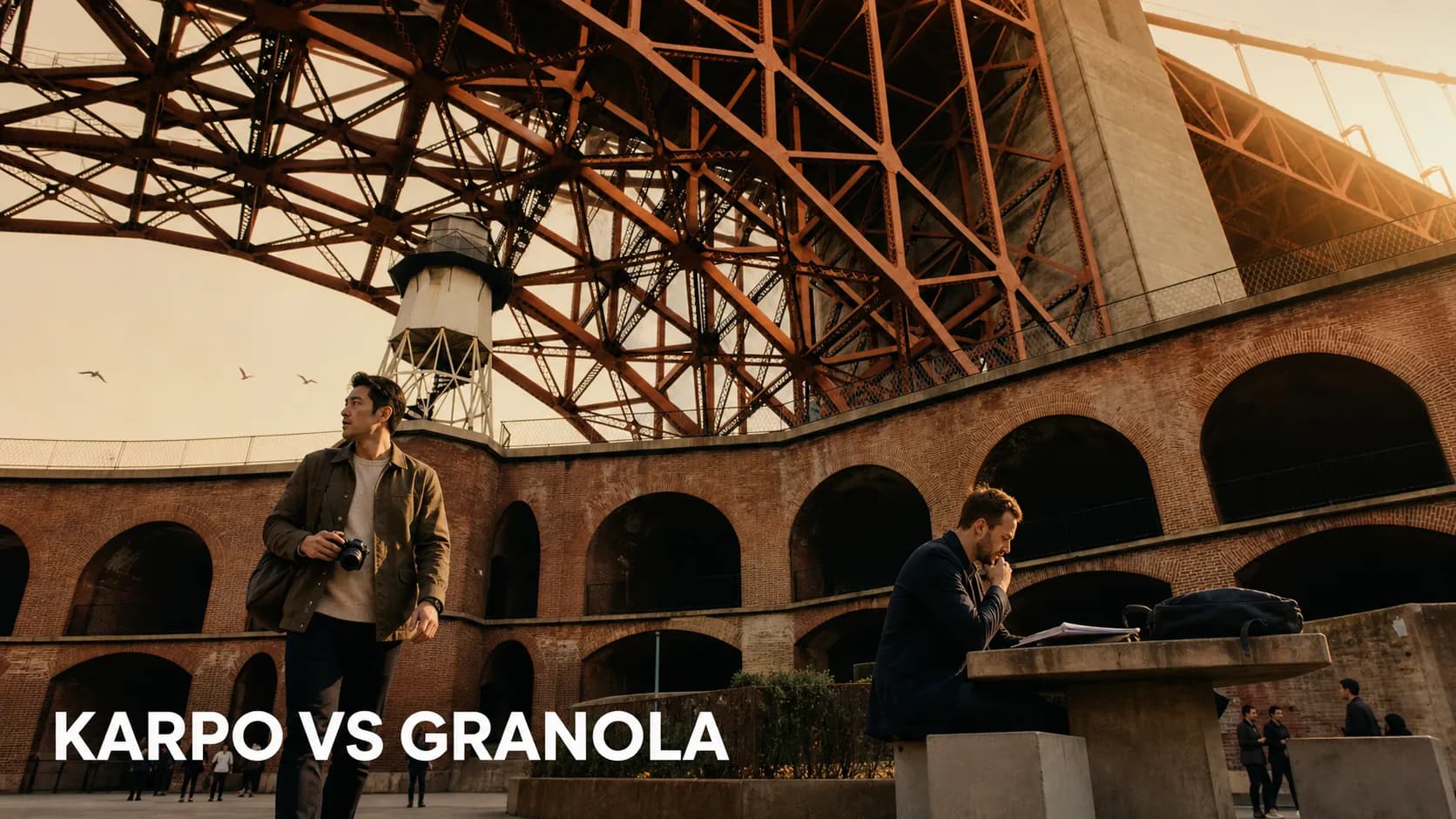 Karpo versus Granola in a photorealistic editorial comparison.