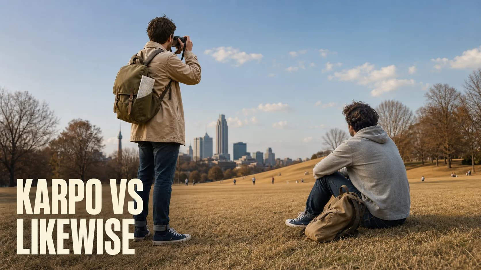 Karpo versus Likewise in a photorealistic editorial comparison.