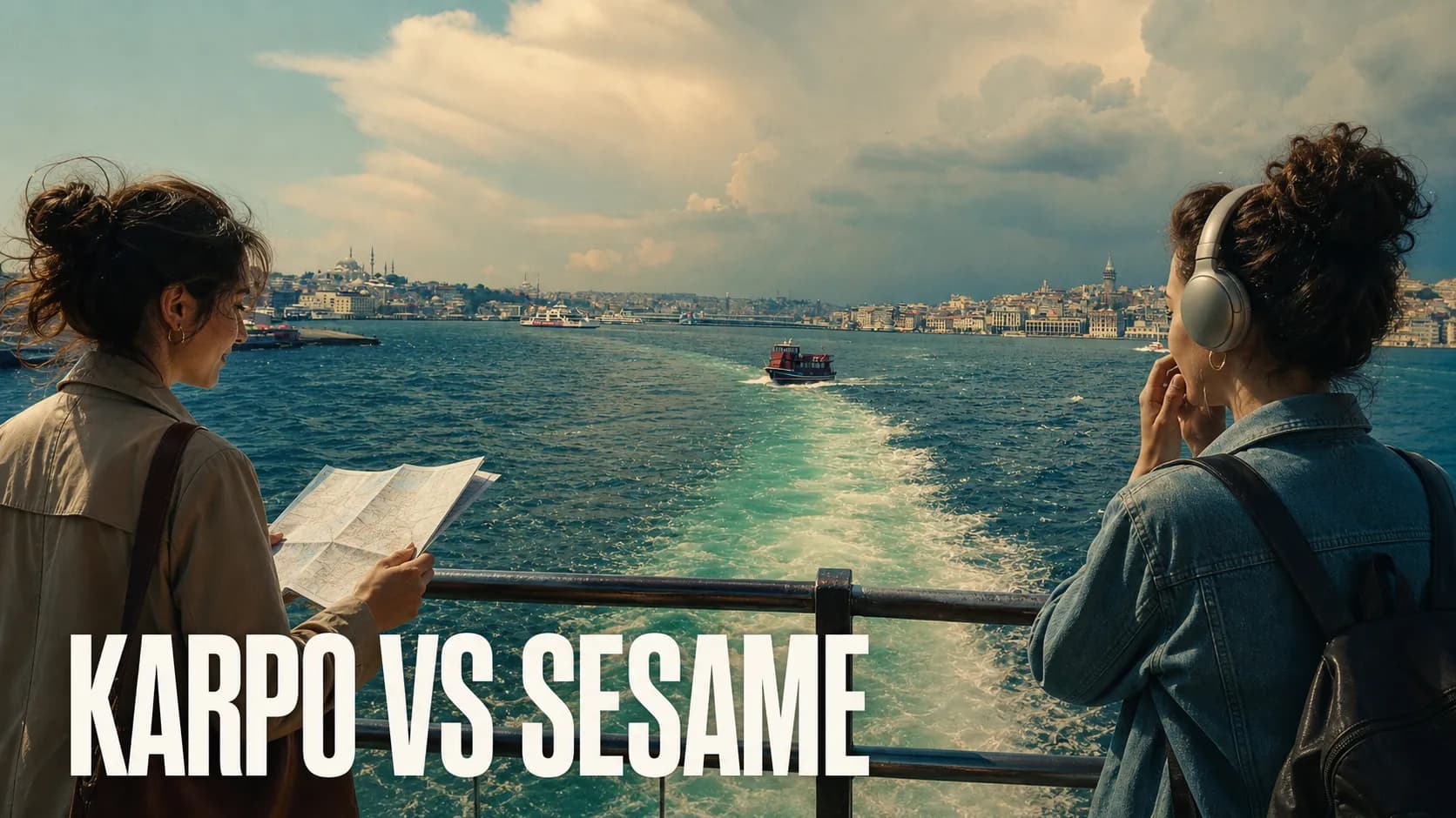 Karpo versus Sesame in a photorealistic editorial comparison.