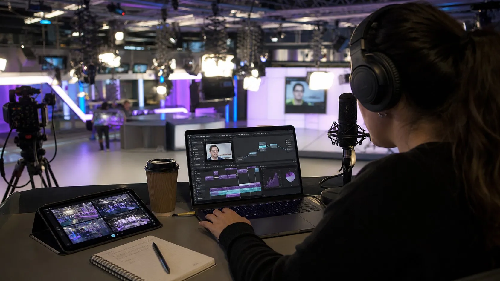 A photorealistic AI personalized video work moment showing where Tavus fits before a city decision