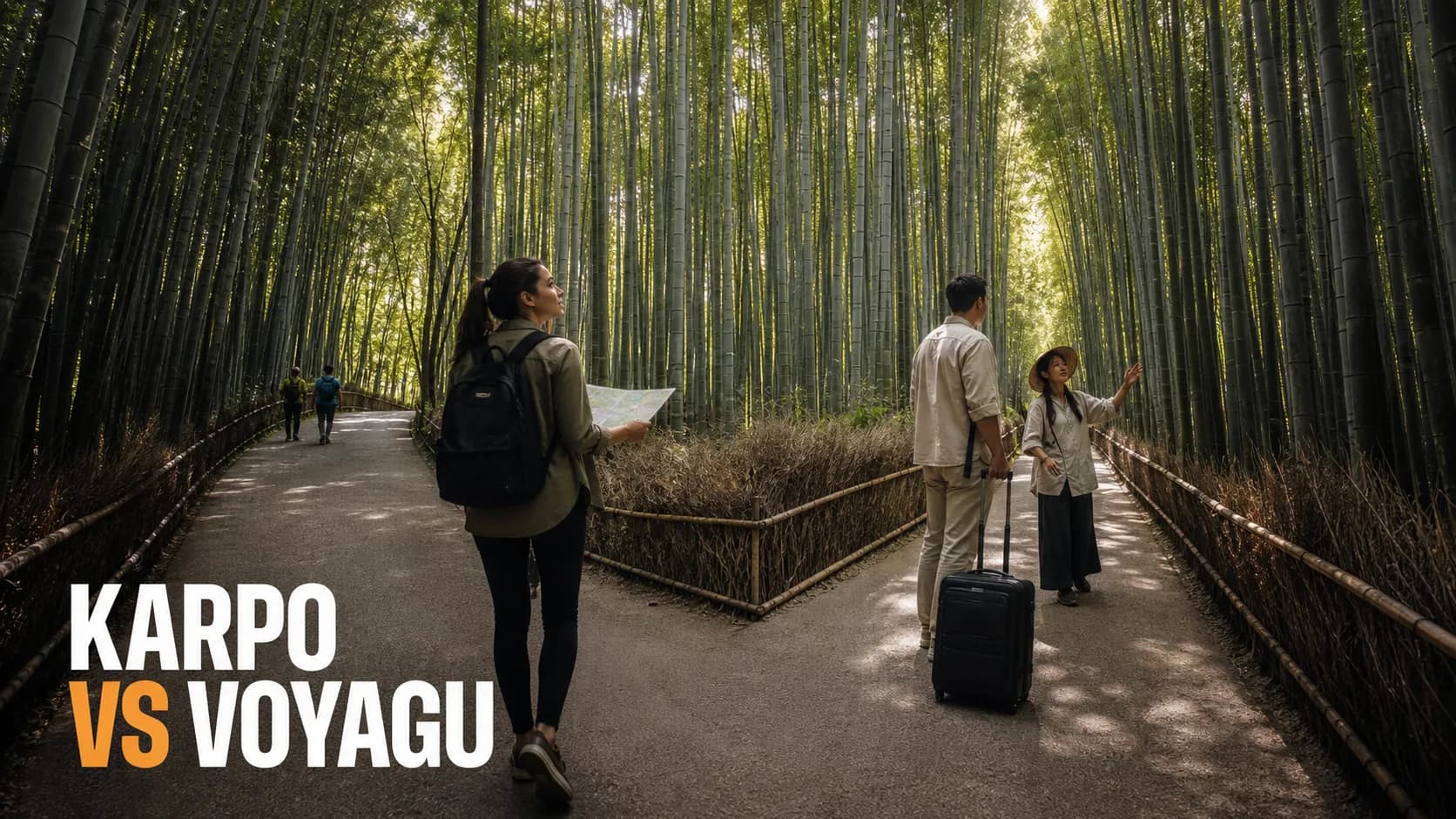 Karpo versus Voyagu in a photorealistic editorial comparison.
