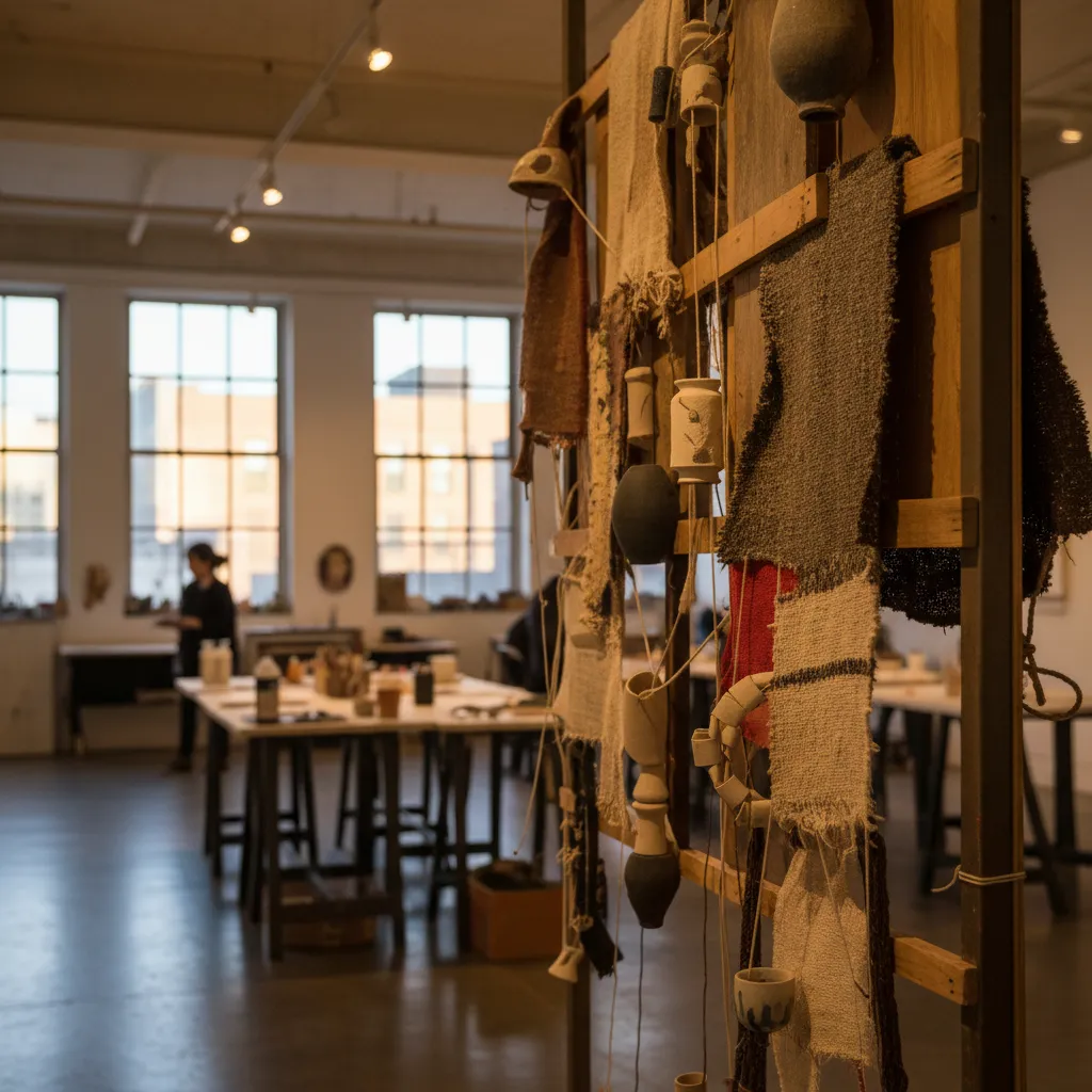 Editorial-style detail scene for A.I.R. Gallery in New York.