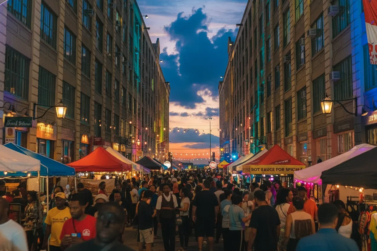 Cover scene for Albee Square Night Market: A Downtown Brooklyn Dinner Plan Under $30
