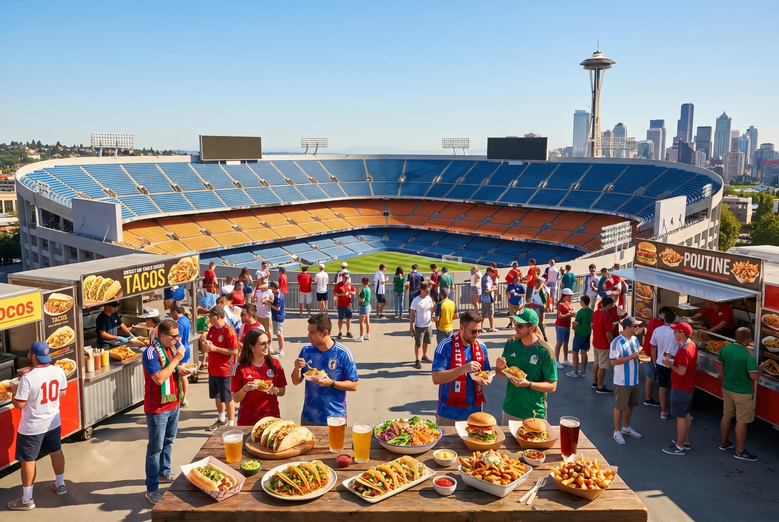 Bright World Cup match-day scene in North America.
