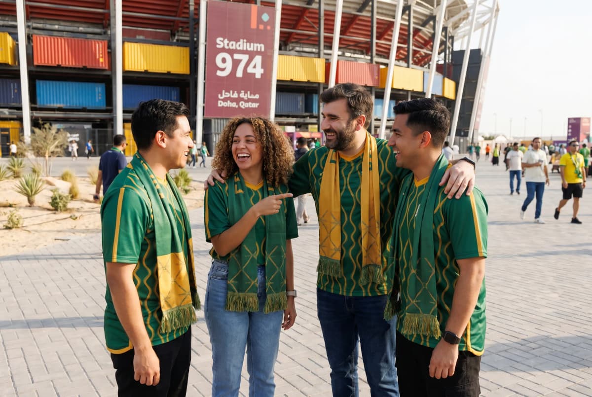 World Cup supporters navigating North America during match day.