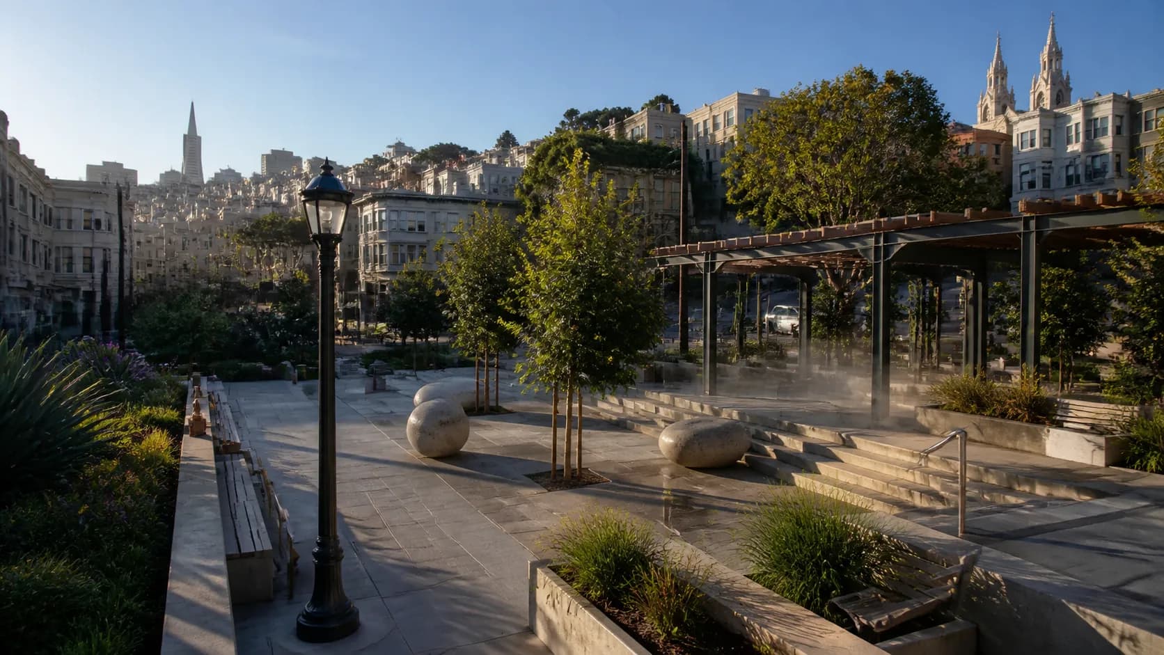 Realistic city scene for A Low-Friction San Francisco Route Around grok bot