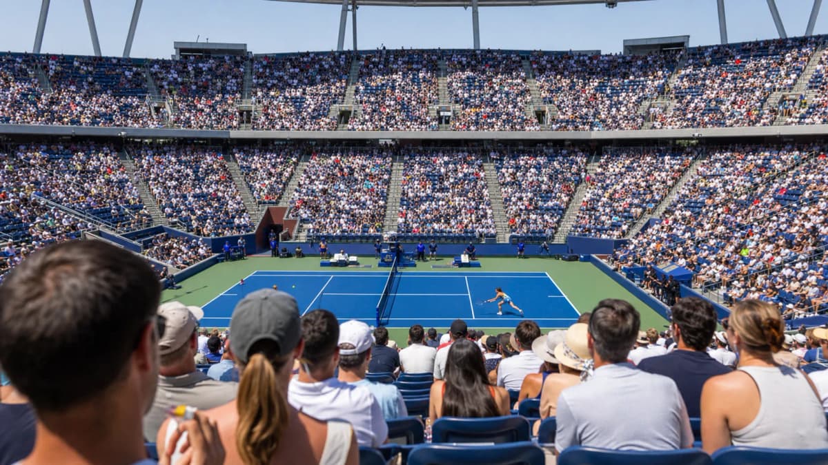 Bright US Open tennis atmosphere illustrating Amanda Anisimova’s Power Game Could Thrive in New York.