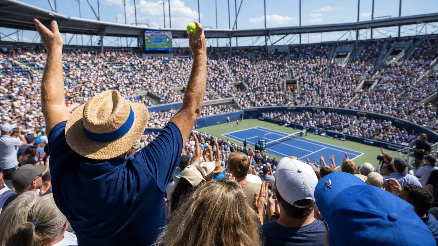 Bright US Open tennis atmosphere illustrating Andrey Rublev’s Forehand Pressure Could Break Open New York Matches.