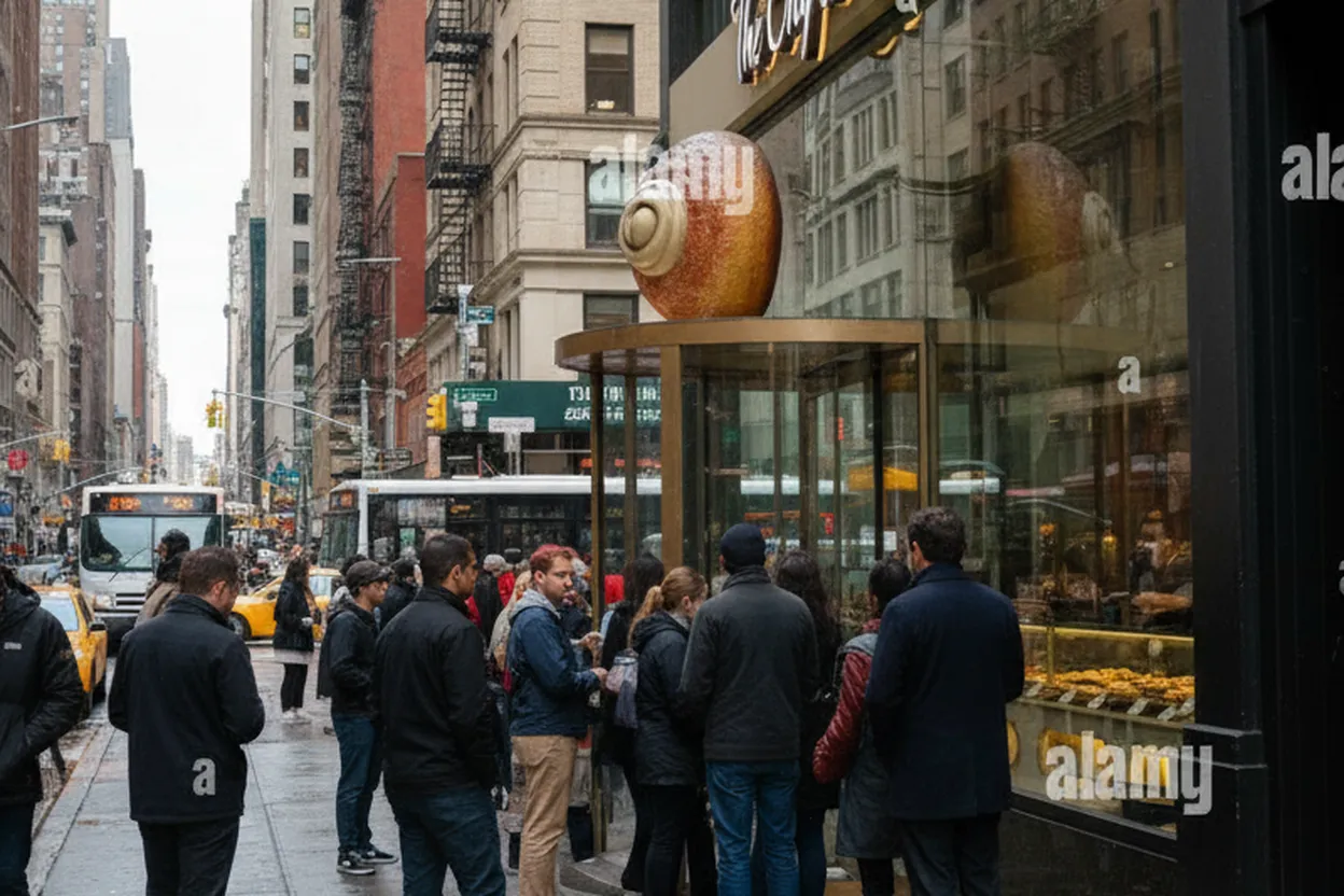 Cover scene for Angelina Bakery in Times Square: Bomboloni When Tourists Need Seats Fast