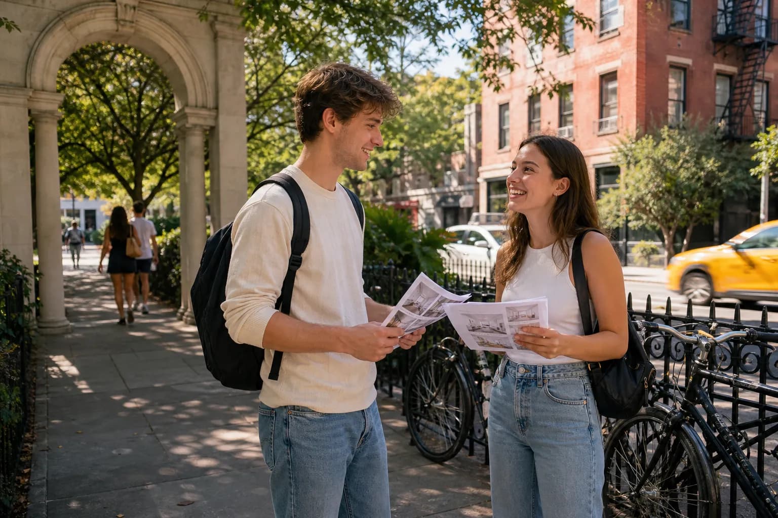 Bright Washington Square rental search moment near NYU