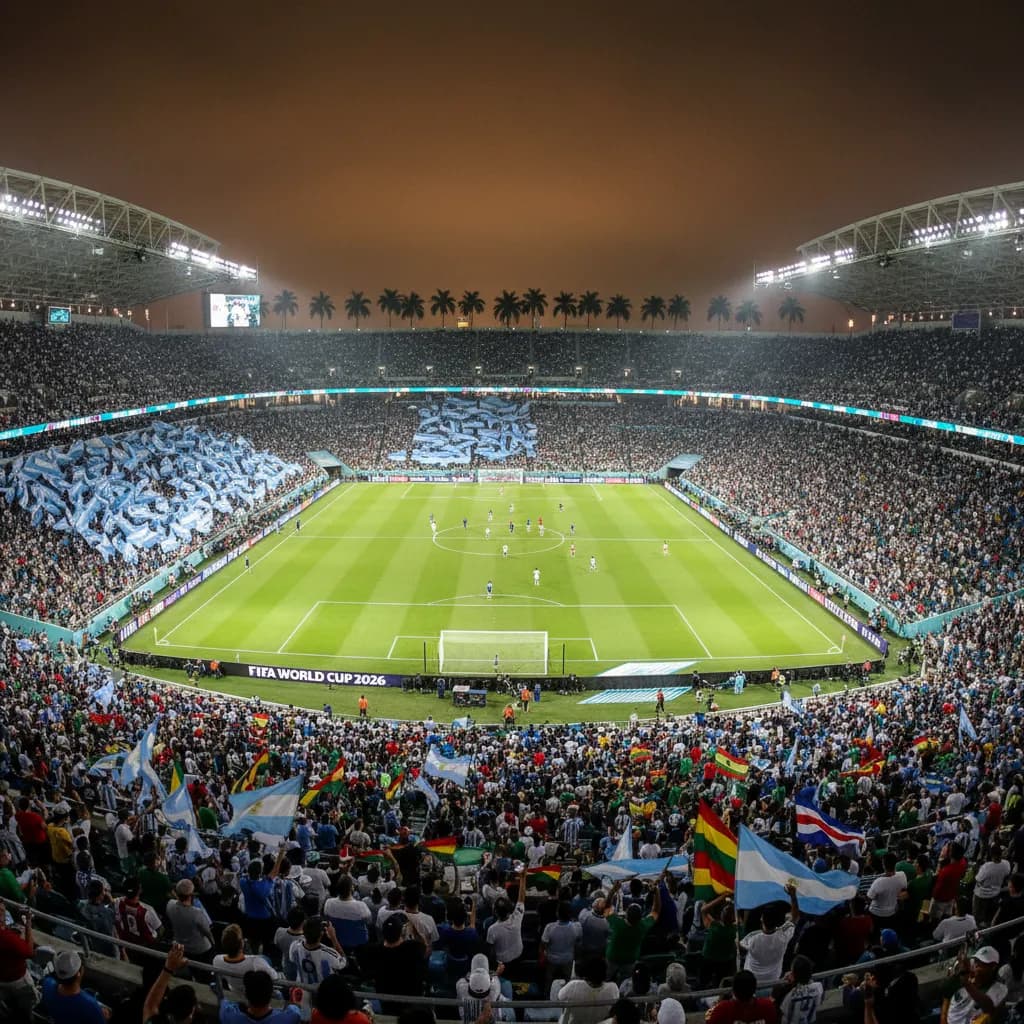 Hard Rock Stadium in Miami set for Argentina vs Cabo Verde at the 2026 World Cup