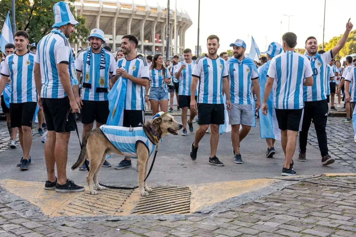 Bright World Cup match-day scene in East Rutherford · New York City · North America.