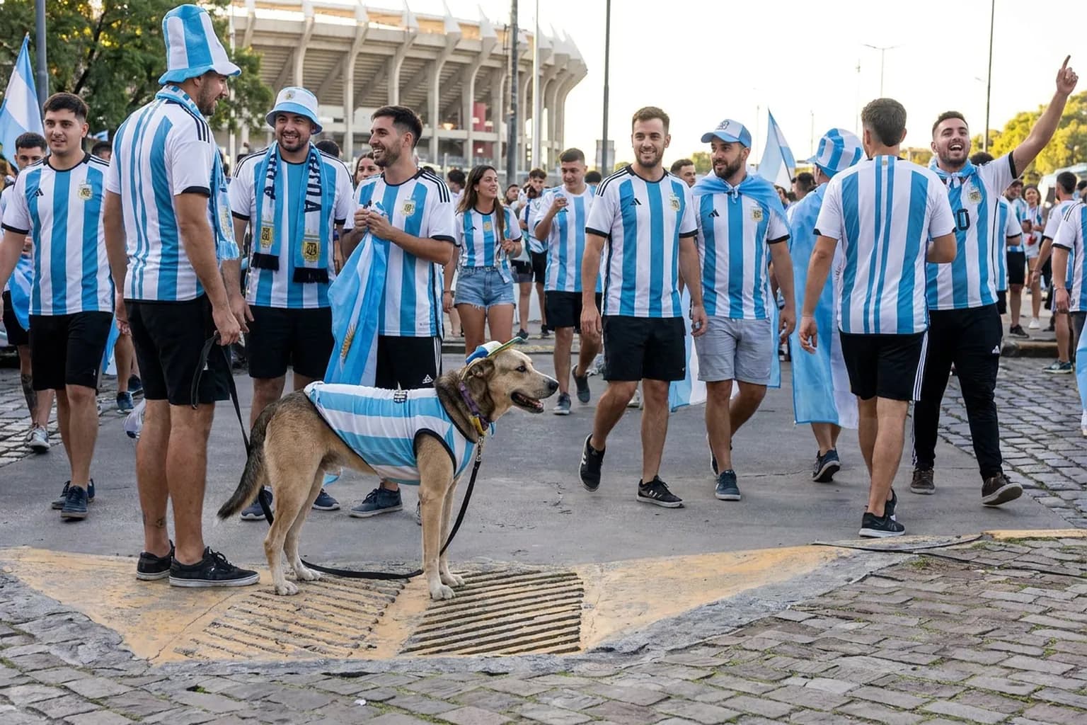 Bright World Cup match-day scene in East Rutherford · New York City · North America.