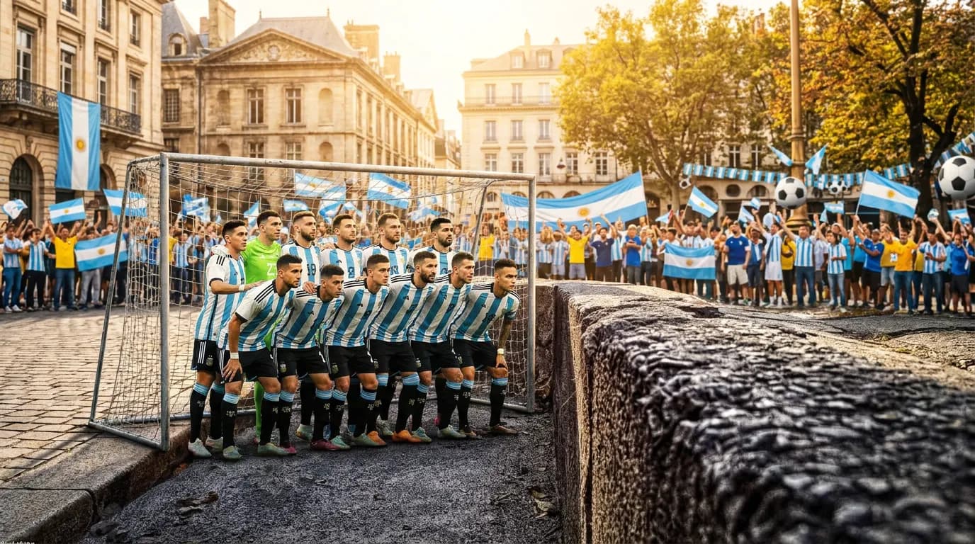 Bright editorial cover for Argentina’s Low Block Nearly Forced a World Cup Shootout
