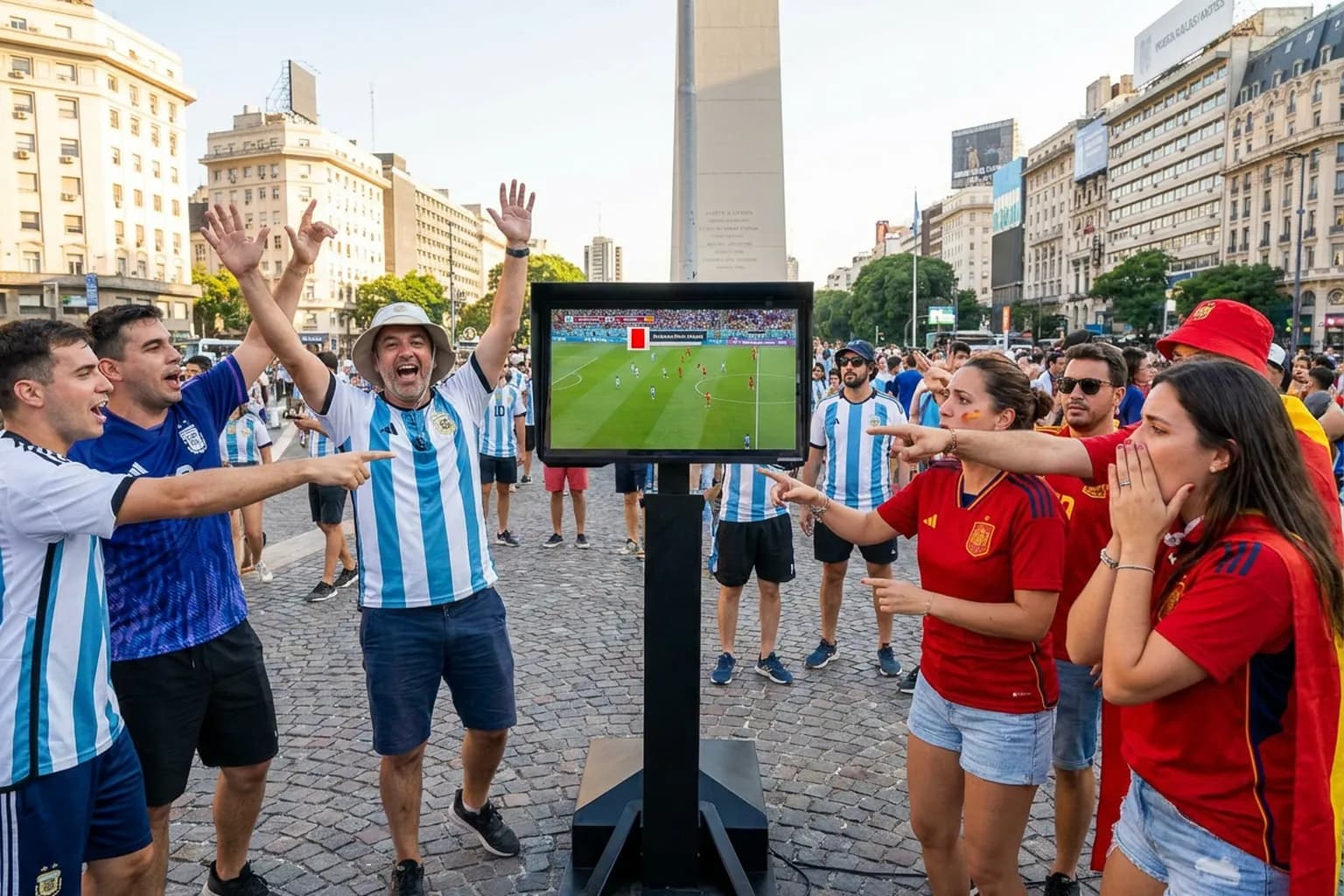 Bright World Cup match-day scene in East Rutherford · New York City · North America.