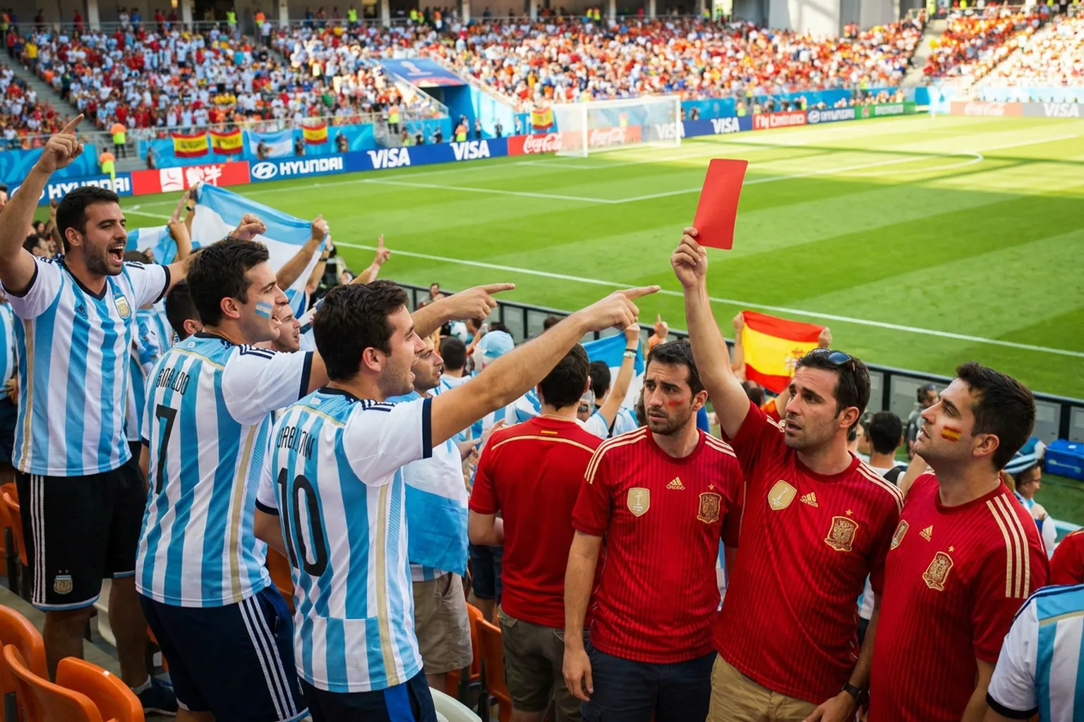 World Cup supporters navigating East Rutherford · New York City · North America during match day.