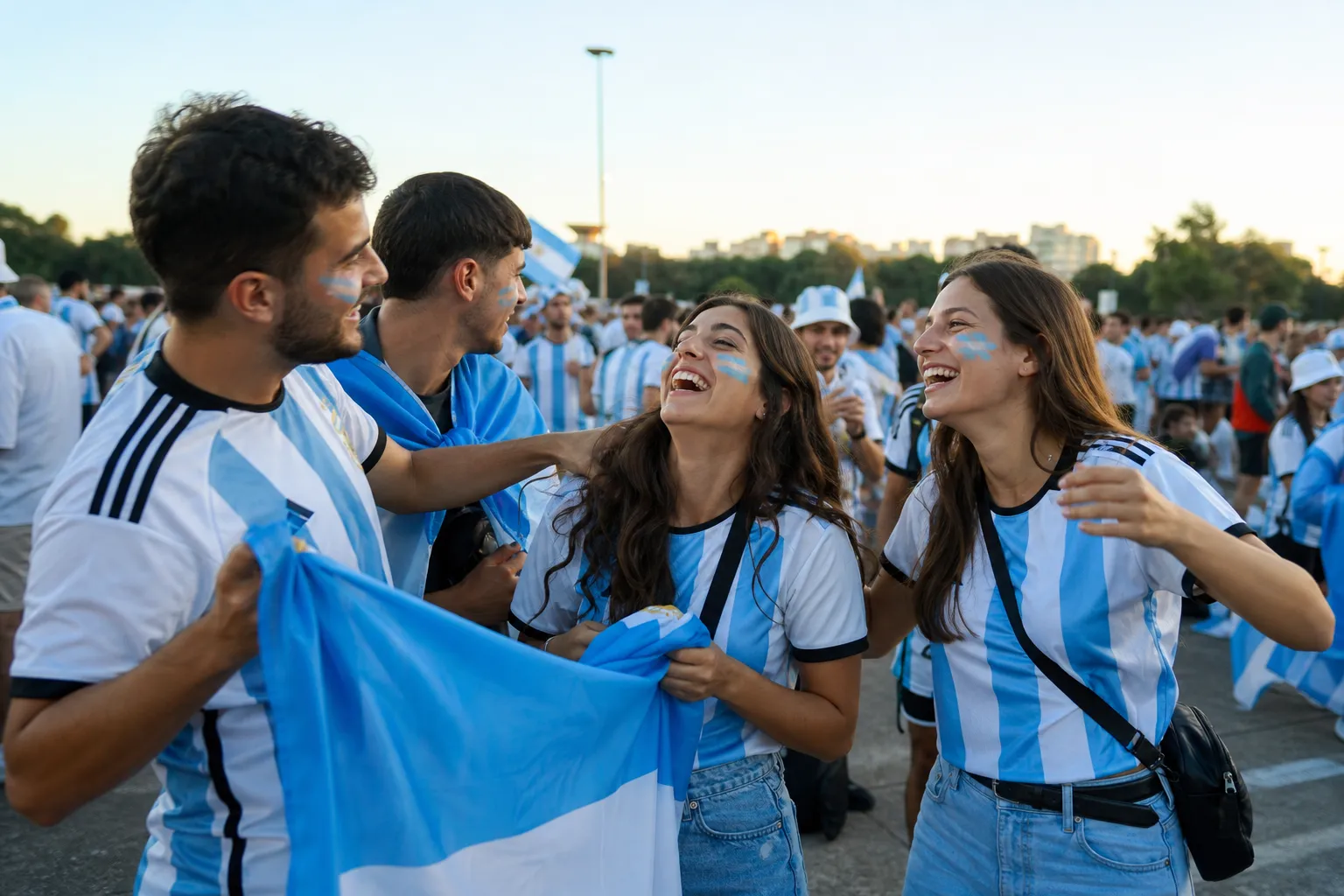 World Cup supporters navigating Atlanta during match day.