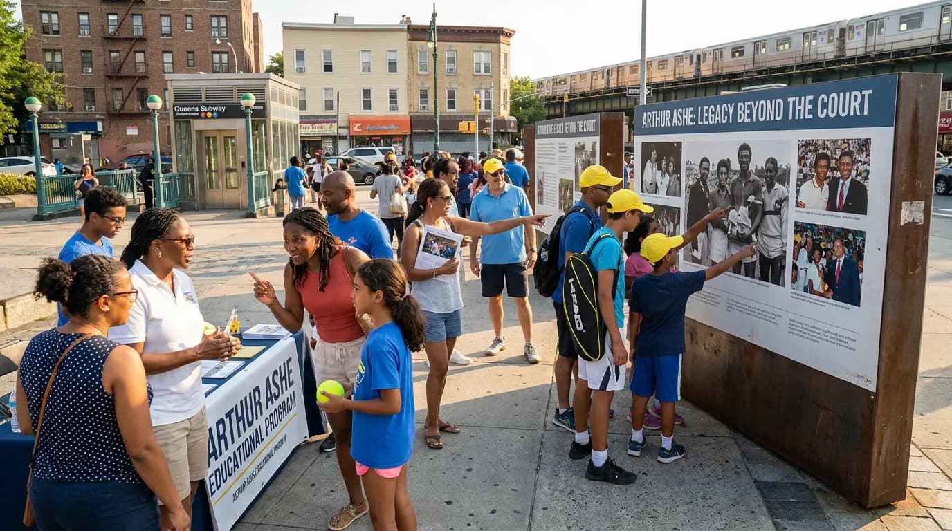 Bright US Open tennis atmosphere illustrating Arthur Ashe Legacy Moments Fans Can Understand.