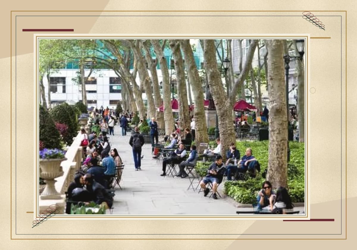 Bryant Park shaded edge