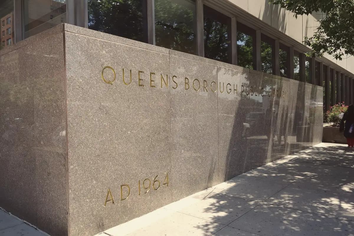 Queens Public Library queens central library cornerstone
