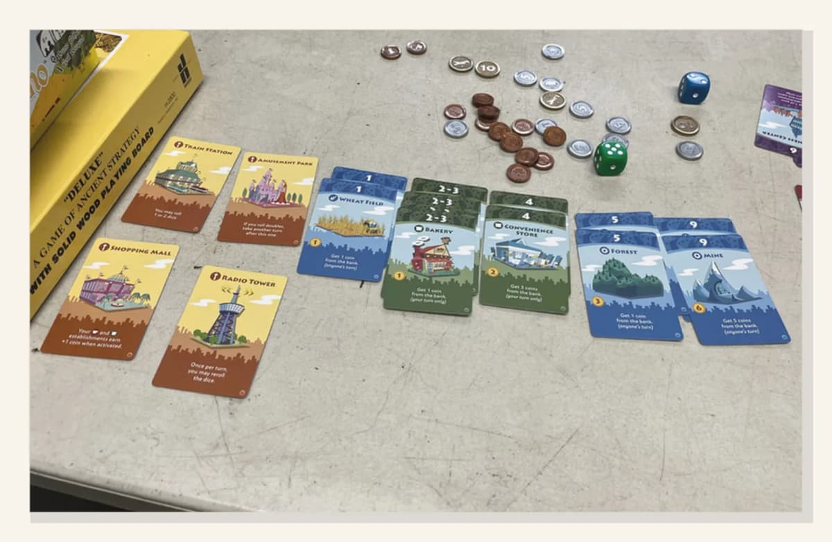 cards on a game table
