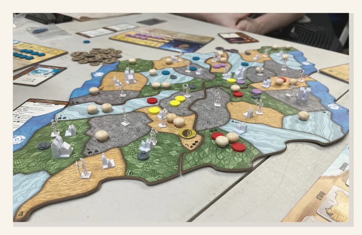 map game on a table