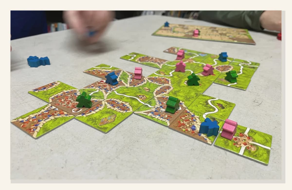 Carcassonne board game table