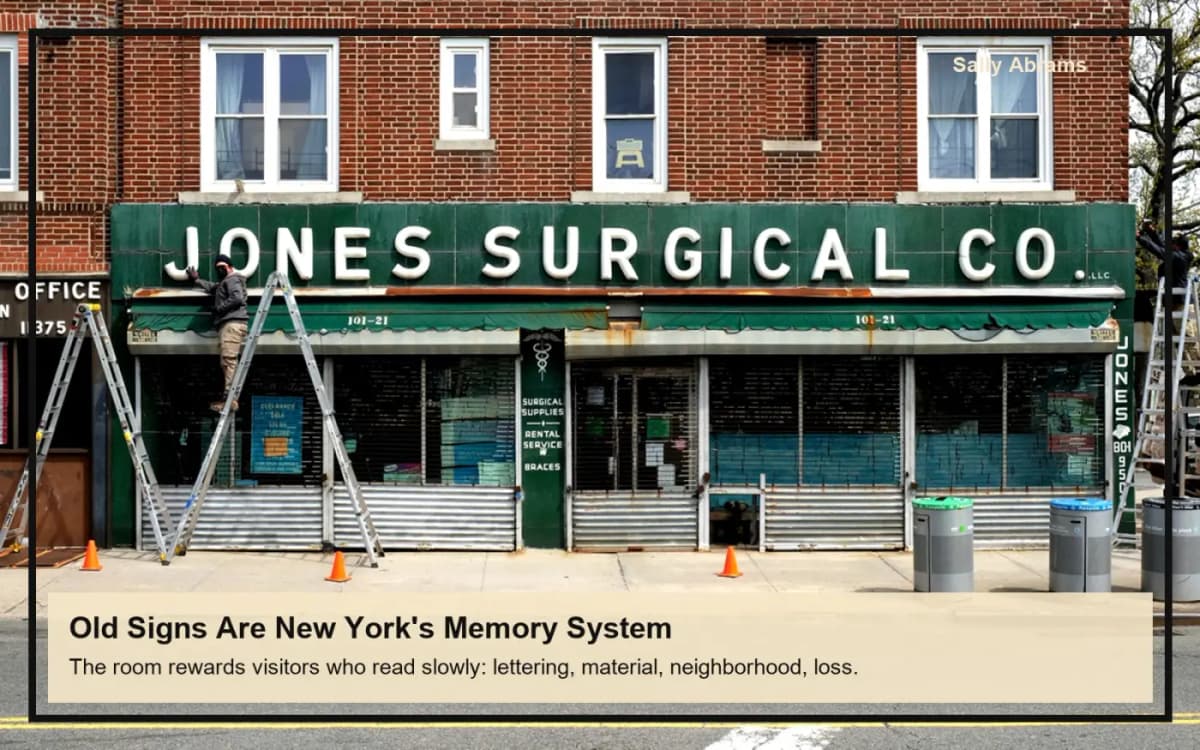 New York Sign Museum memory wall