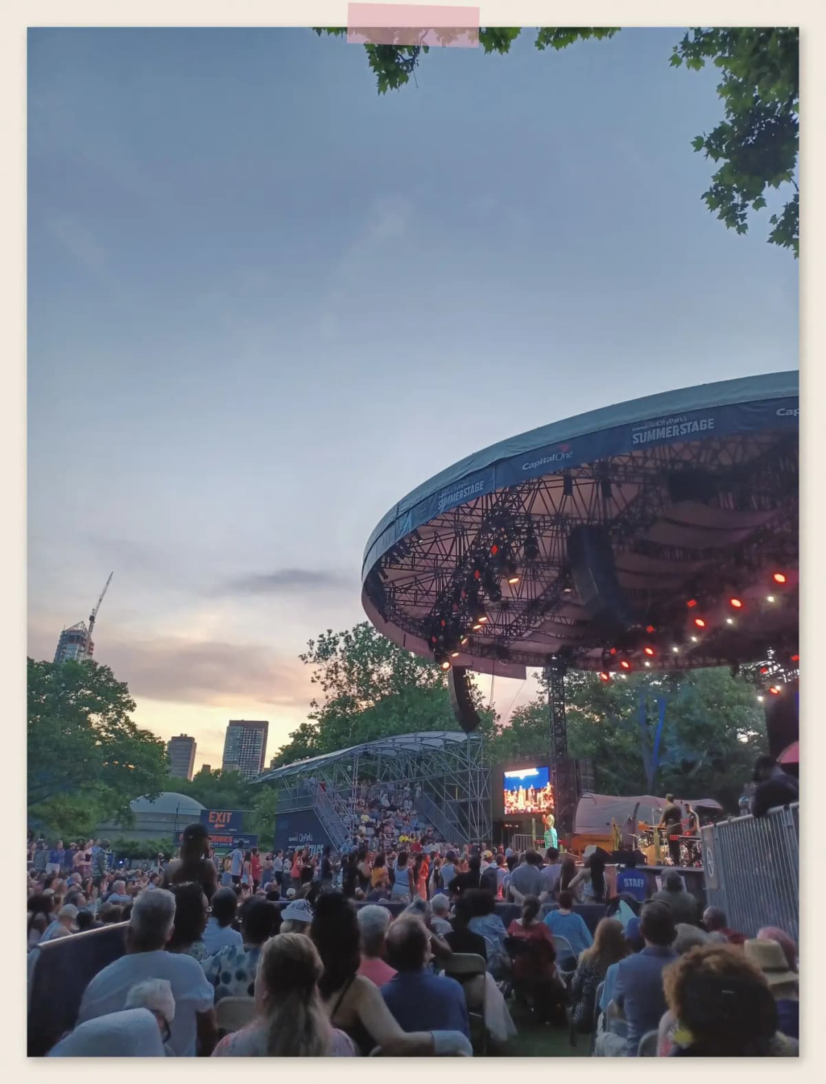 Manhattan p SummerStage dusk crowd edge