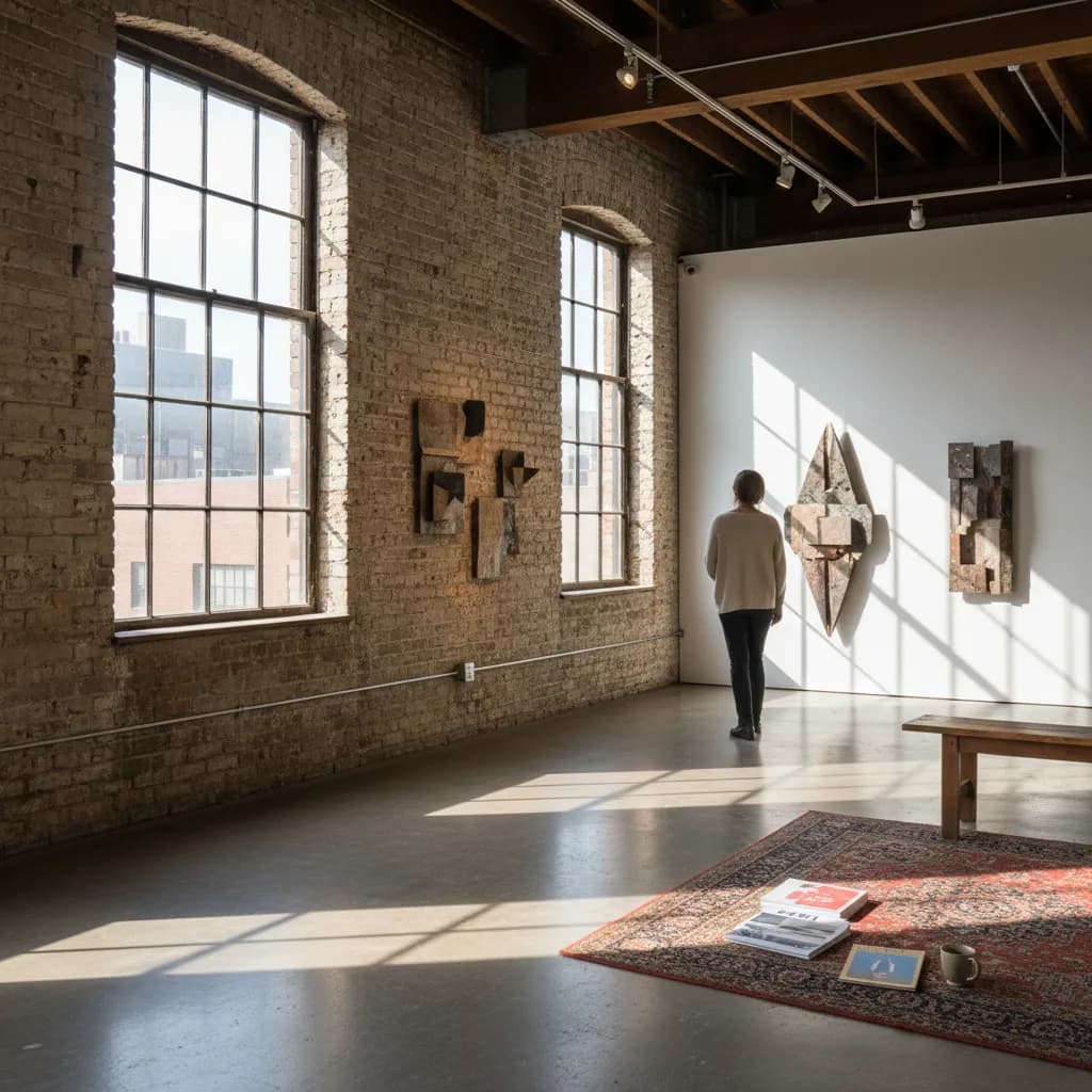Editorial-style detail scene for Artists Space in New York.