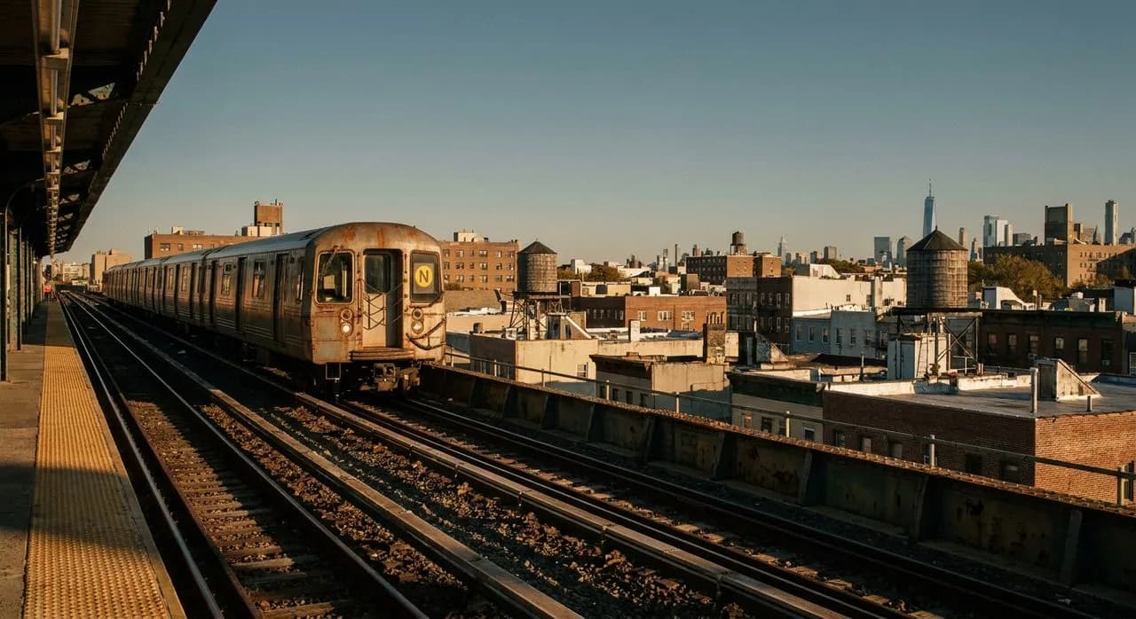 Astoria Ditmars Boulevard Terminus Loop and Elevated Platform Overlook