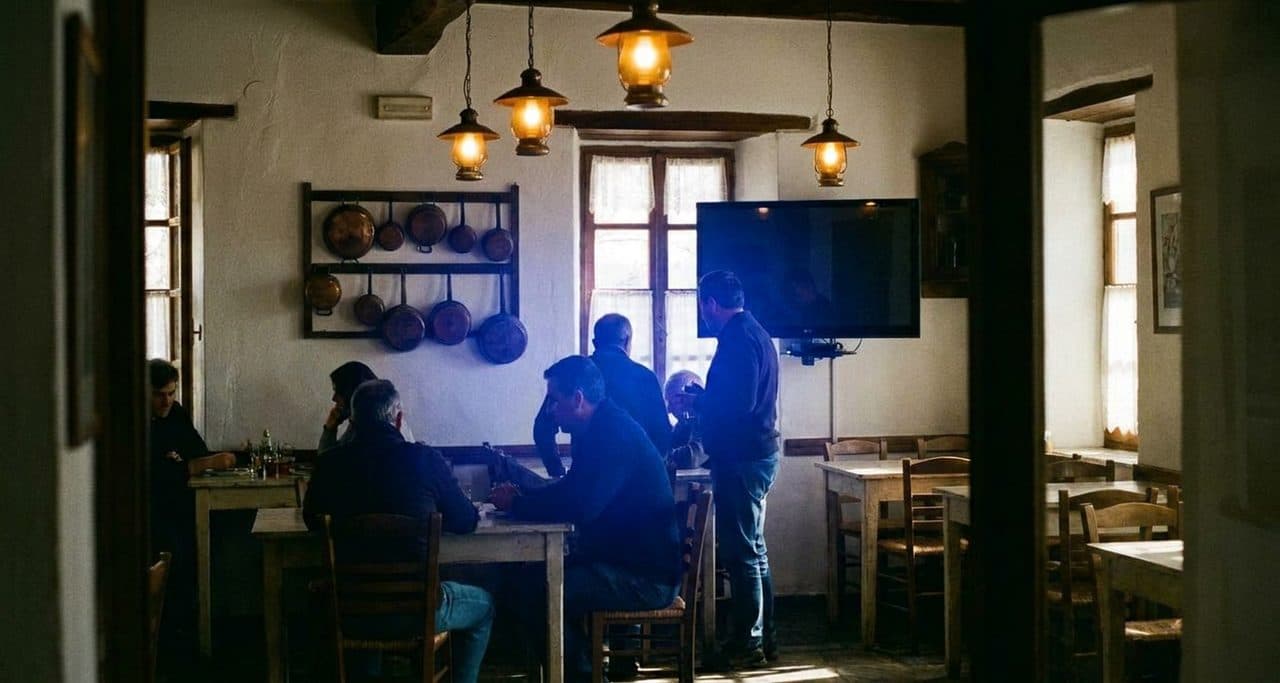 Astoria Greek Tavernas Where Simone Biles Hospital Chatter Fades Into World Cup Roars - scene