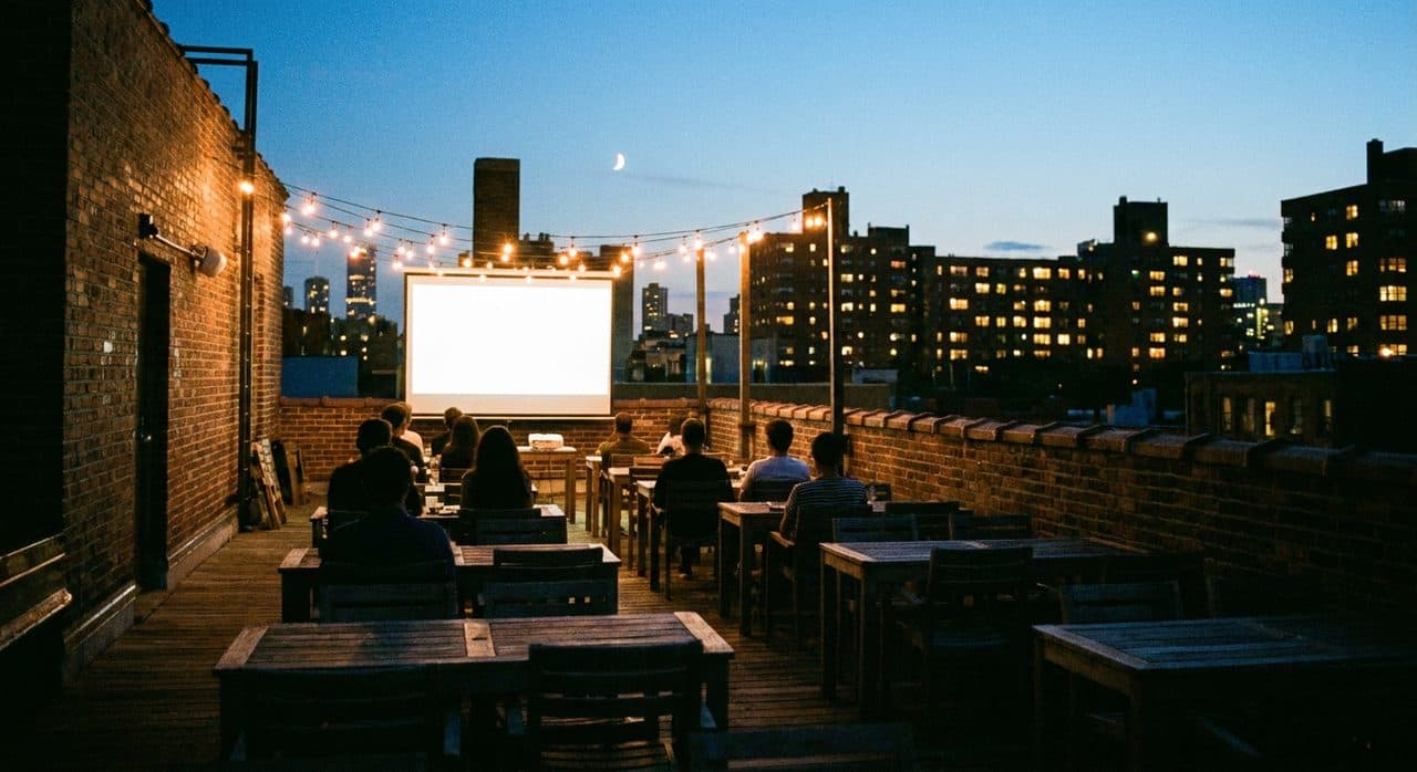 Astoria Rooftop Bars Where Venus and Jupiter Tonight Share the Sky With World Cup Screens - scene