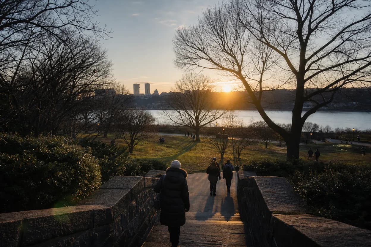Cover scene for A Sunset Walk to Fort Tryon Park: The Uptown Date Plan With an Exit Ramp