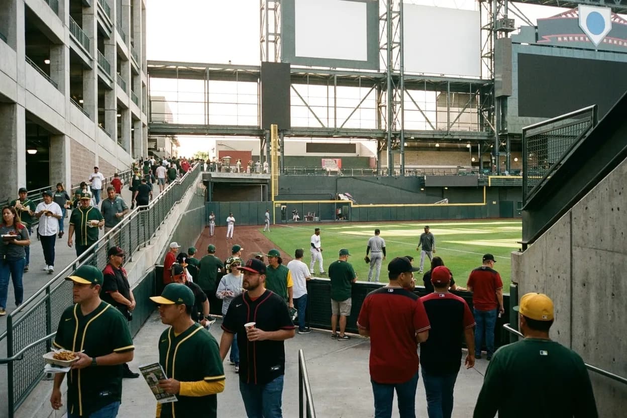 Baseball editorial scene for Athletics vs Diamondbacks: Pitching, Hitting, and Game Strategy