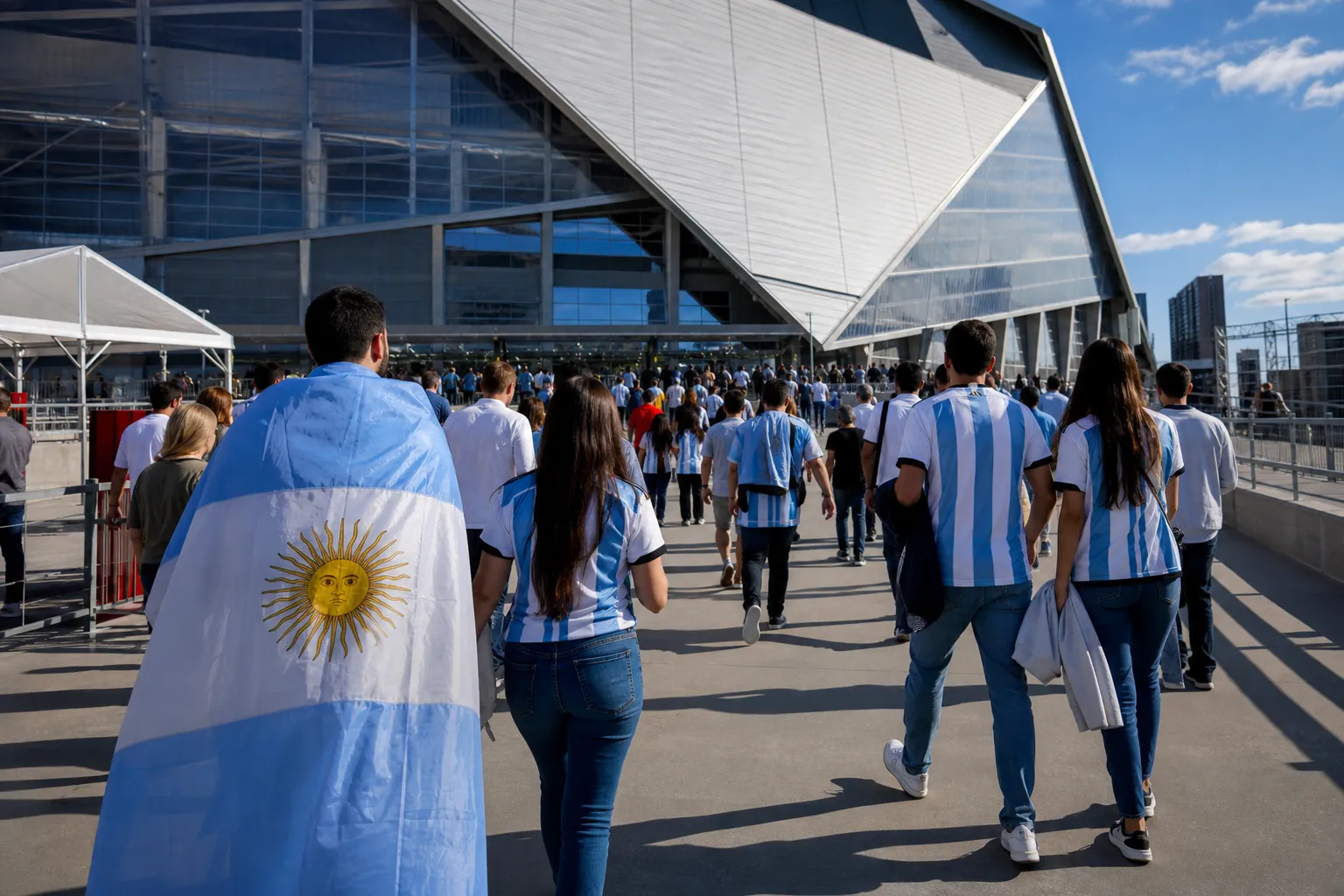 A bright practical scene for atlanta stadium arrival plan for england argentina semifinal fans.