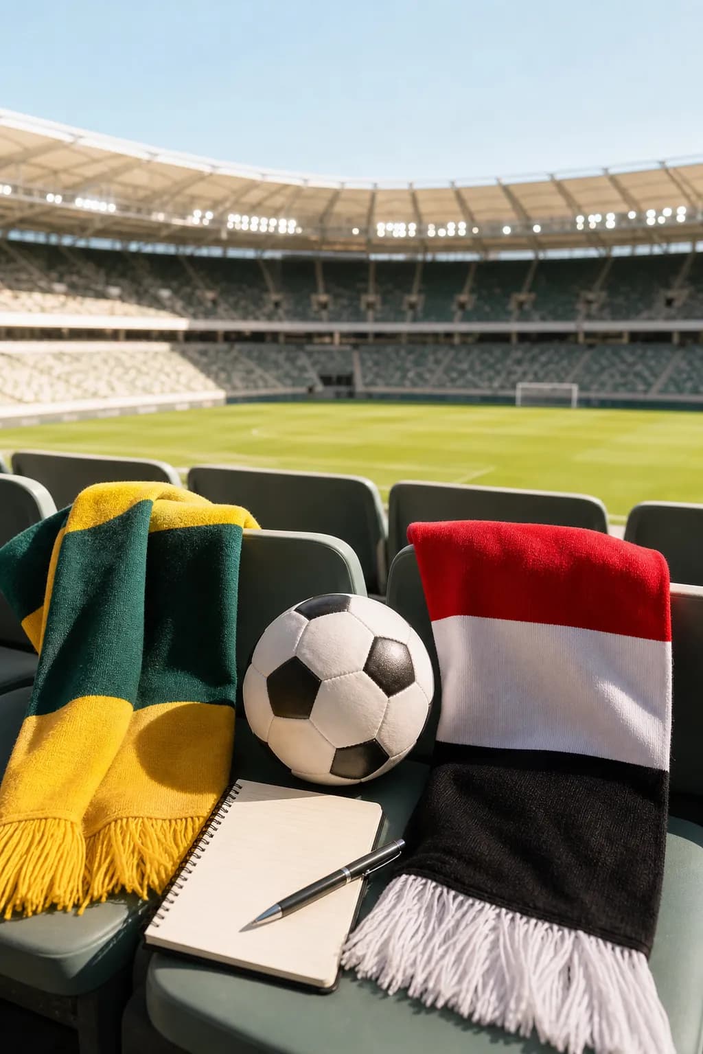 Bright realistic Australia Egypt match-prep image