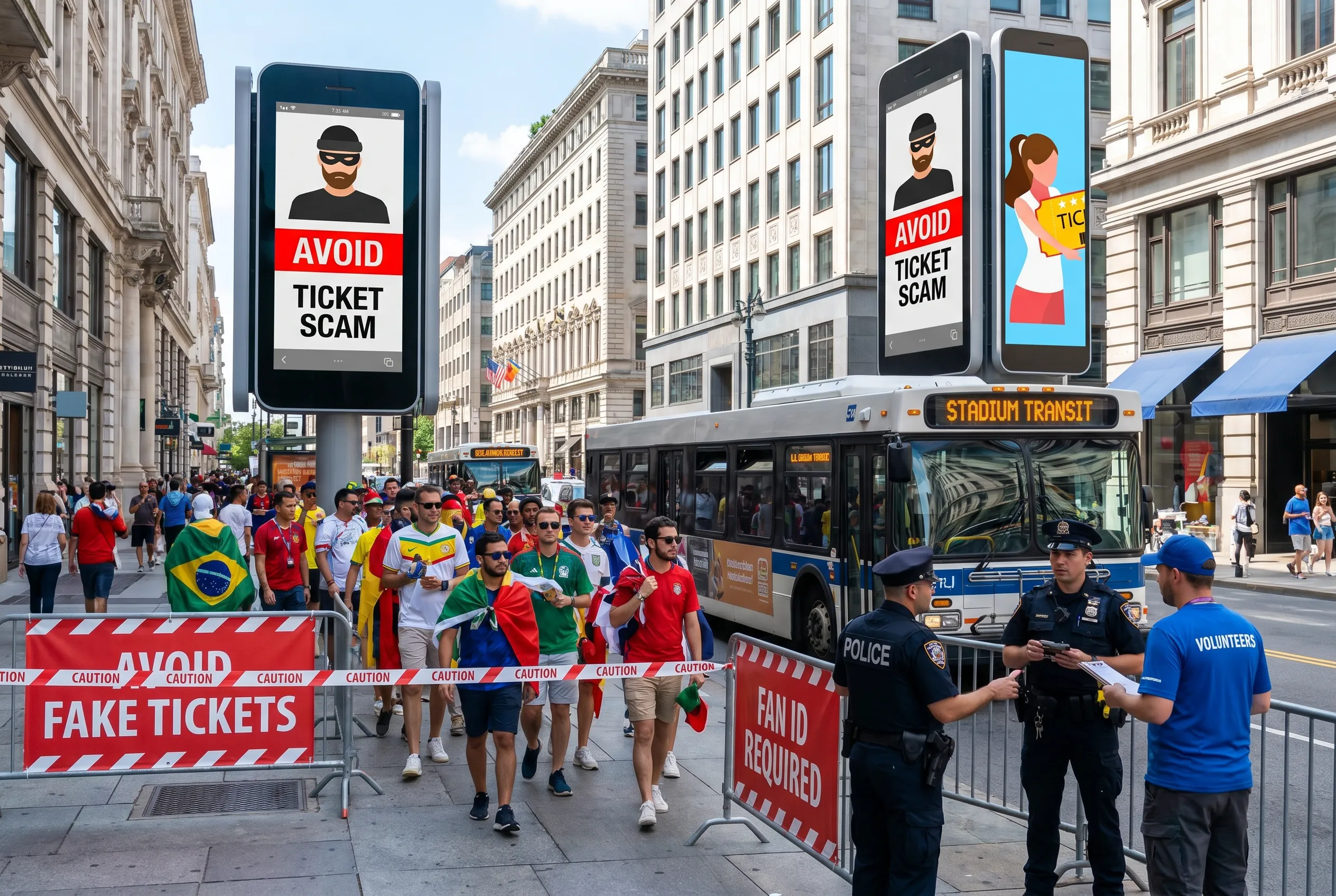 Bright World Cup match-day scene in North America.