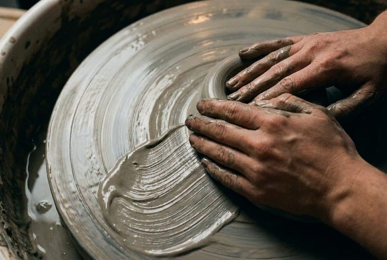 A Wednesday Night Pottery Wheel Drop-In Where You Leave With Clay Under Your Nails - scene