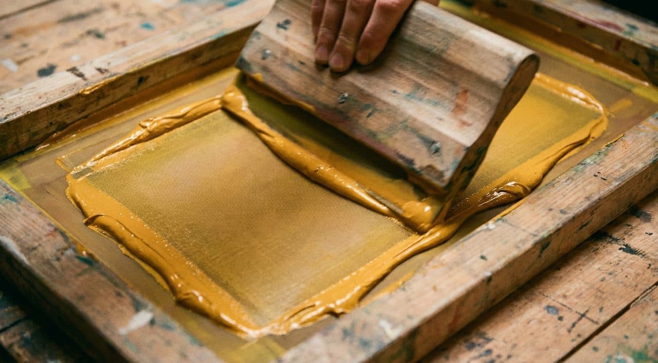 A Weeknight Open Screen-Printing Studio in Bushwick, Ink and Work Lights - scene