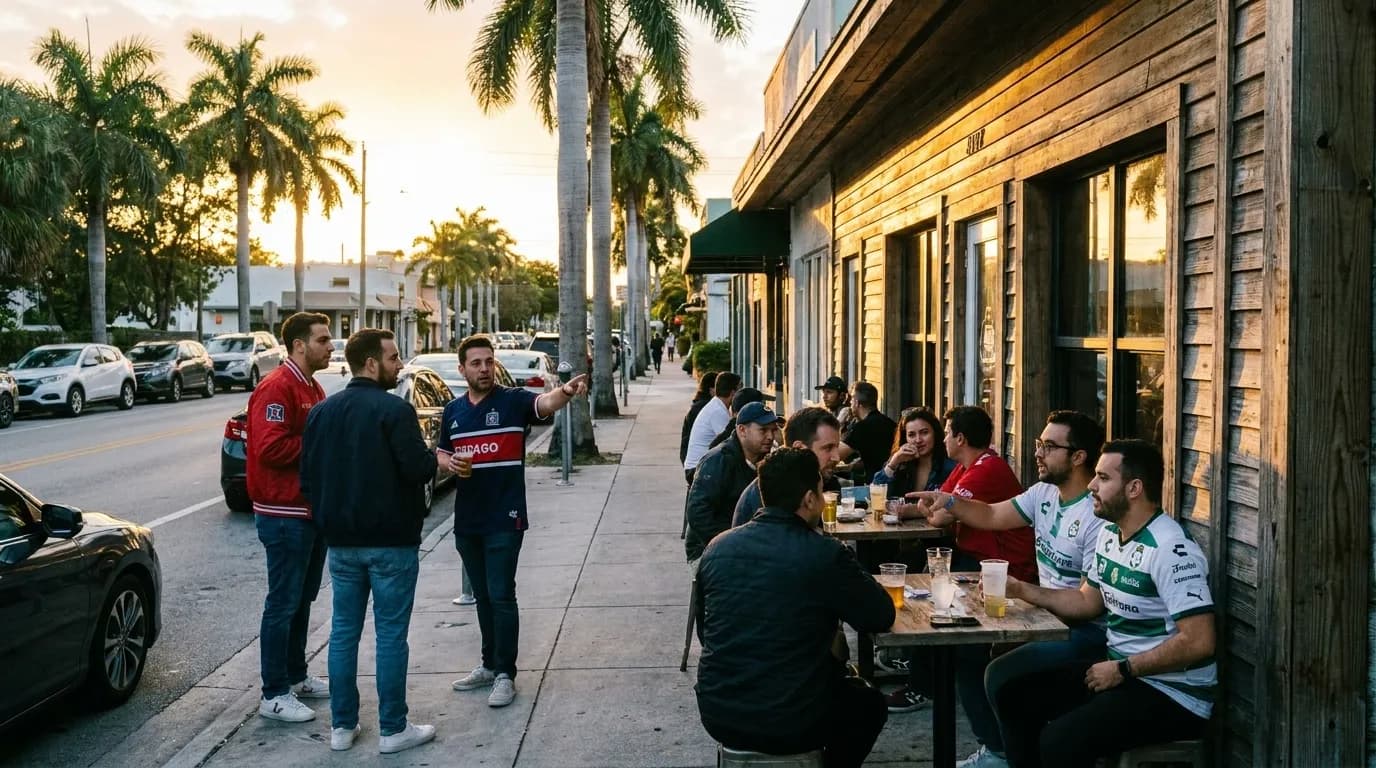 Realistic Miami scene for Beyond the Scoreboard: Miami's Vibe for "Chicago vs Santos Laguna" Fans