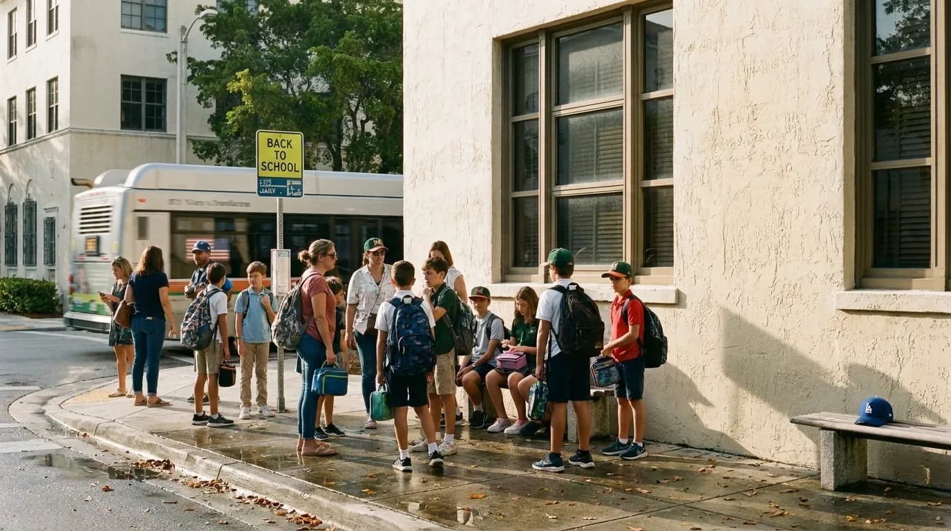 Realistic Miami scene for Miami's Back-to-School Playbook: Dodgers vs Diamondbacks and Dynamic Learning