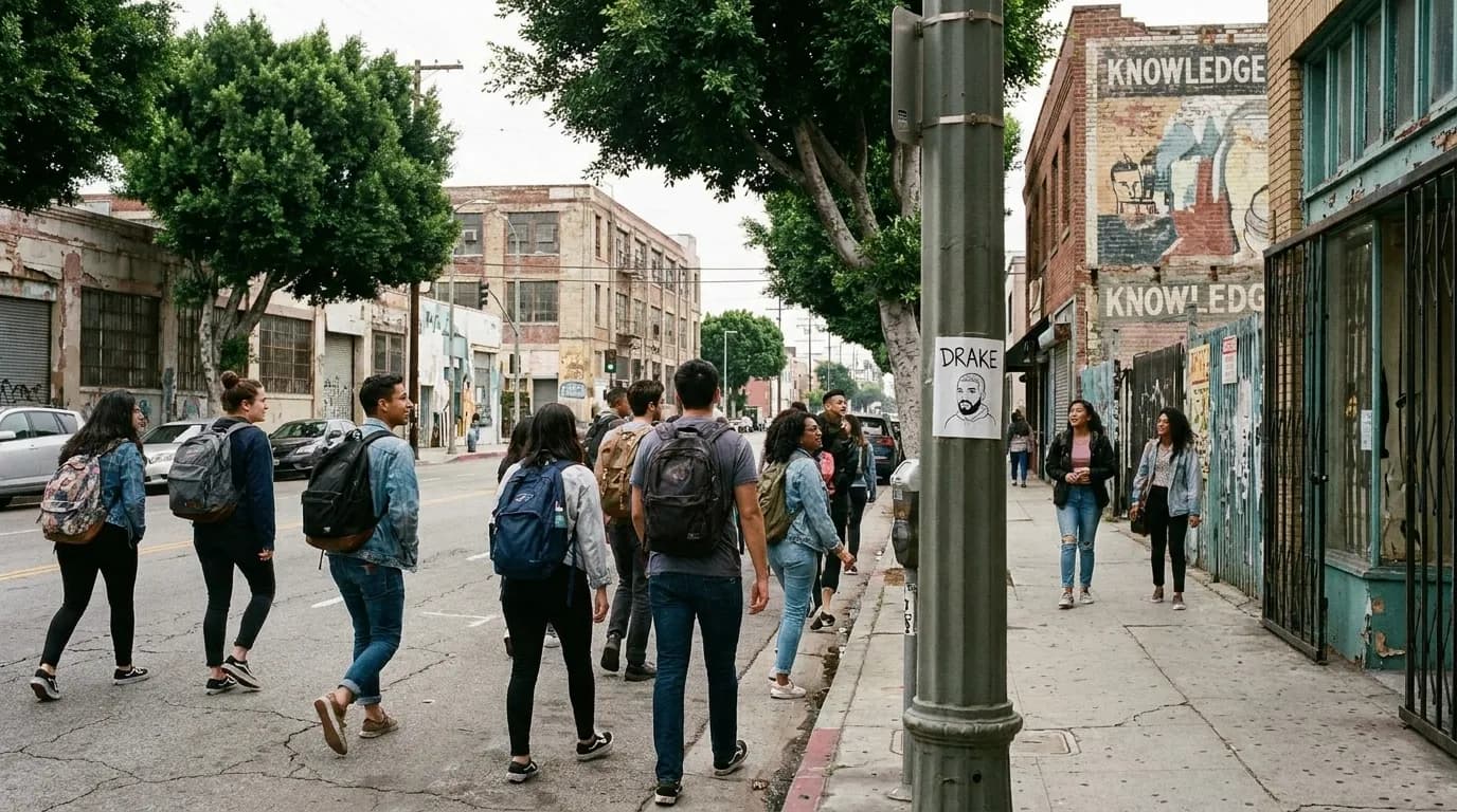 Local context for Uncovering Los Angeles: A Low-Cost Knowledge Trail, Even with Drake on Your Mind